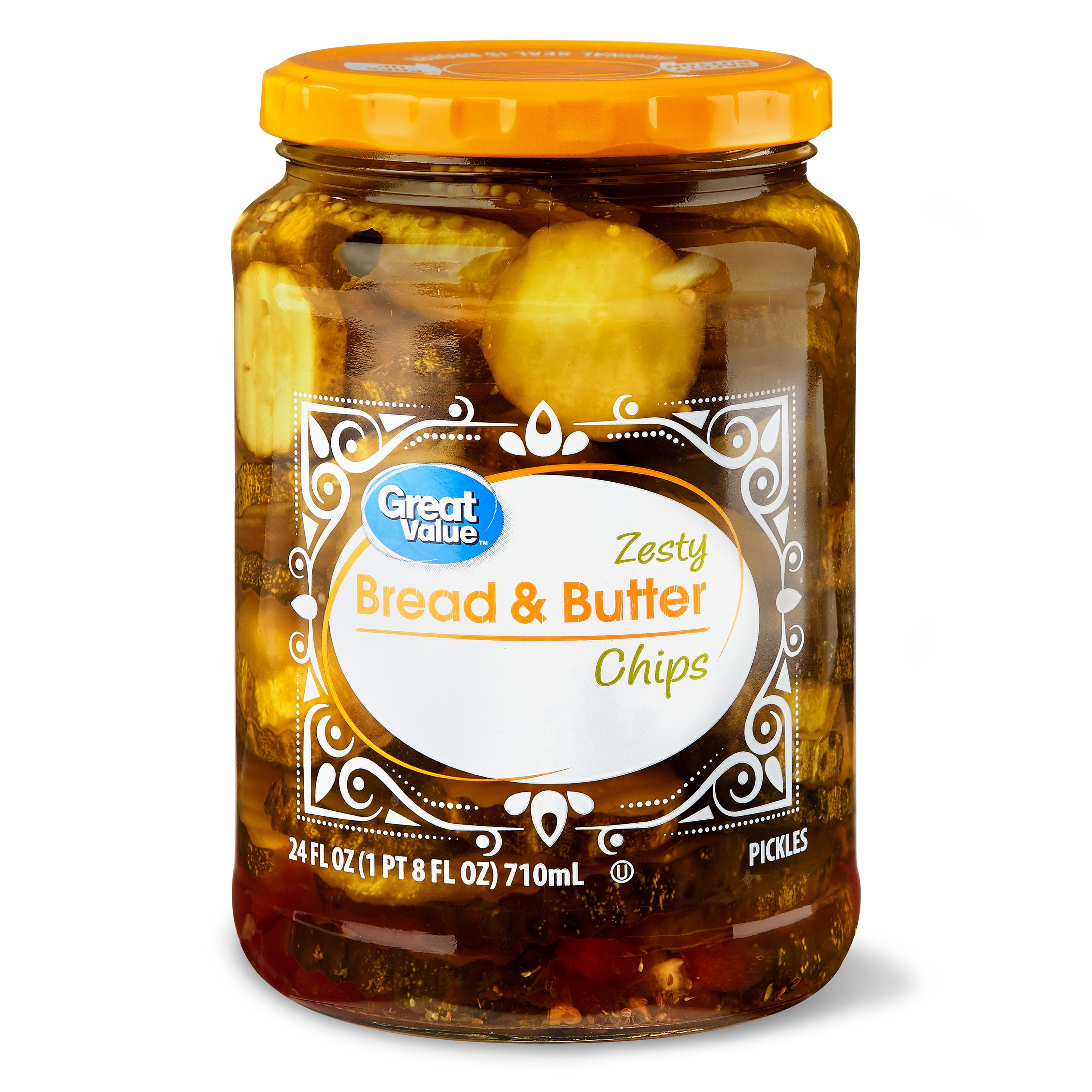 Great Value Zesty Bread & Butter Chips, 24 fl oz