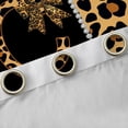 thumbnail image 4 of Feelyou Leopard Print Blackout Curtains 2-Pack (42x63), Initial C Letter Window Curtains, 4 of 6