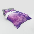 thumbnail image 3 of Ambesonne Scenery Bedding Set 3 Pcs, Heavy Clouds Sunlights, Twin XL, Purple and White, 3 of 3