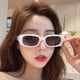 thumbnail image 5 of Gafas de sol de montura estrecha, 3 piezas de gafas de sol rectangulares, gafas de sol rectangulares blancas, gafas de sol de moda retro, rendimiento confiable, 5 of 7