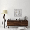 thumbnail image 2 of Global Gallery's 'Antlers and Poppies I Sq' by Elyse DeNeige Stretched Canvas Wall Art, 2 of 4
