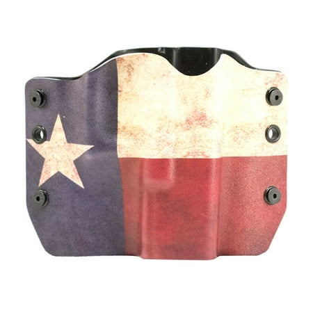 Outlaw Holsters: Texas Flag OWB Kydex Gun Holster for Ruger LCP w/Crimson Trace, Right