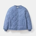 thumbnail image 4 of KAUOD Kids Lightweight Puffer Jackets Button Open Front Quilted Windproof Coats Boys Girls Long Sleeve Winter Outwear, 4 of 6