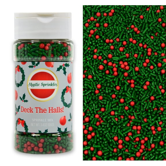Mystic Sprinkles Deck The Halls! Sprinkle Mix 3.4oz Bottle