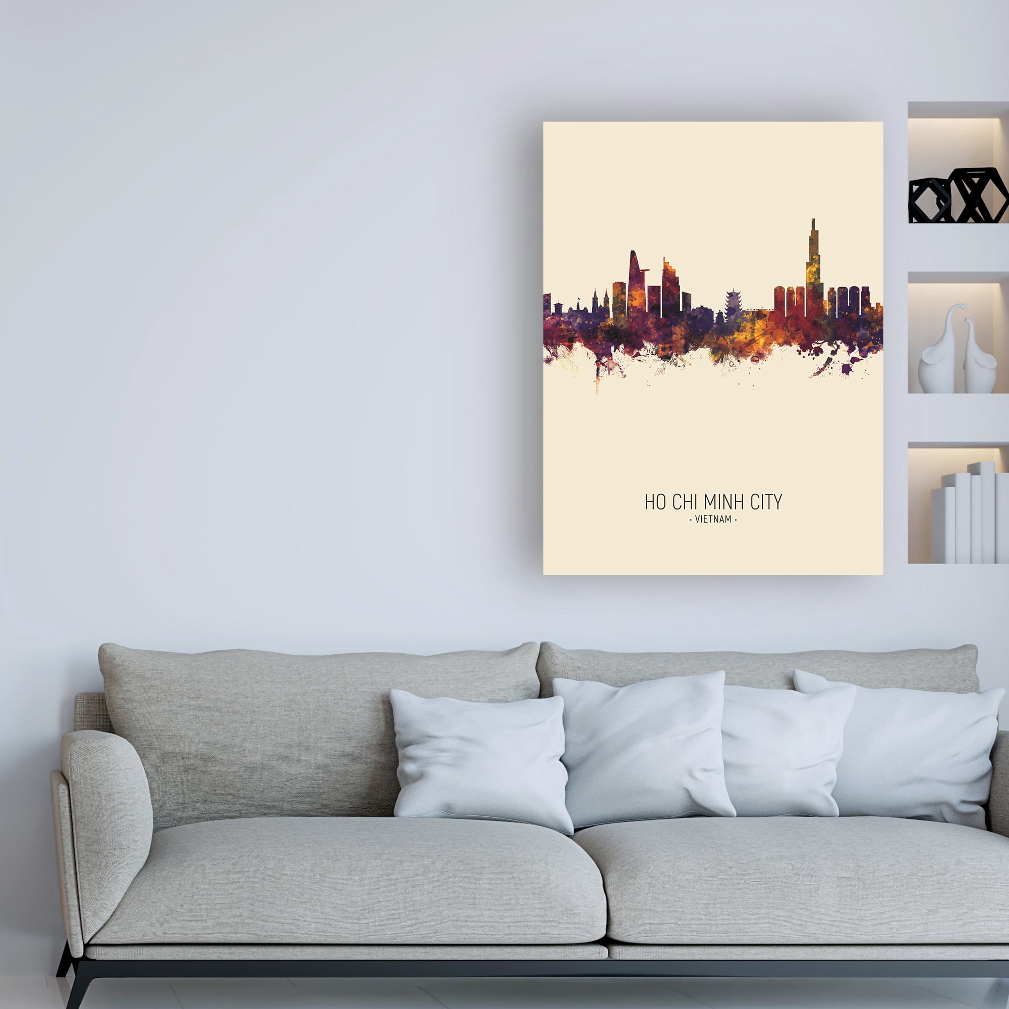 Trademark Fine Art 'Ho Chi Minh City Vietnam Skyline Portrait III' Canvas Art by Michael Tompsett