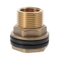 thumbnail image 1 of MasteelfCA Brass Water Tank Connector Threaded Bulkhead Fitting Garden Hose Bulkhead Fitting, 1 of 8
