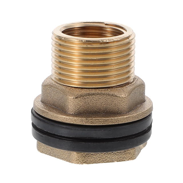 MasteelfCA Brass Water Tank Connector Threaded Bulkhead Fitting Garden Hose Bulkhead Fitting