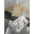 thumbnail image 2 of Franhais Newborn Baby Boys 2-piece Outfit Set Long Sleeve Top+Rainbow Print Pants Set for Kids Boys, 2 of 7
