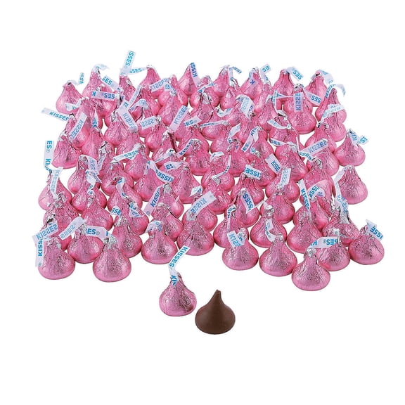 Fun Express Hershey Kisses Pink Milk Chocolate 400 Pieces 4 Lb