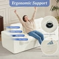 thumbnail image 6 of Vicluke Boneless Couch for Living Room, 75" 3-Seater Sofa & 61" Bean Bag Loveseat, Upholstered Cloud Sofa with Cup Holder, No Assembly Couch, Compressed Floor Sofa for Bedroom, Dorm, Apartment, Beige, 6 of 9