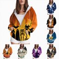 thumbnail image 2 of Godom Womens Zip Up Hoodies Oversized Sweatshirts Fall Fashion Outfits Casual Jackets Hallowee Hoodie 2025 Winter Clothes, 2 of 7