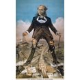 thumbnail image 1 of Anti-Trust Cartoon, 1879. /N'The Modern Colossus Of (Rail) Roads.' American Lithograph Cartoon By Joseph Keppler, 1879, Attacking The, 1 of 1