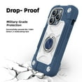 thumbnail image 5 of Compatible with iPhone 16 Pro Max Case, with 360° Rotate Ring Stand, Military Grade Drop Protection Full Body Rugged Heavy Duty Case 3 in 1 Protective Cover, Blue, 5 of 6