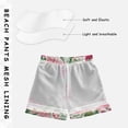 thumbnail image 5 of Kids' Beach Pants Comfortable Swim Trunks Red Flowers and Leaves Shorts for Pool Vacation and Lounge Wear X-Small, 5 of 8