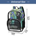 thumbnail image 4 of PVC Transparent Backpacks Clear Backpack for Travel and Outings Black Cat and Irises, 4 of 7