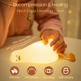 thumbnail image 4 of MYKOMI Lying Flat Duck Night Light, LED Squishy Duck Lamp, with Extra Decor Gift, 3 Levels Dimmable Ducky Lay Lamp, Duck Light Laying Down, Rechargeable Bedside Touch Soft Lamp for Sleep, Cute Stuff, 4 of 6