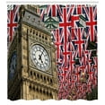 thumbnail image 3 of Ambesonne Union Jack Shower Curtain, UK Flags, 69"Wx75"L, Pale Coffee Red, 3 of 3
