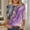 Purple, variant on Vetsdori Womens Three Quarter Sleeve Tops Dressy Tunic Pullover Holiday,Graphic Plus Size Round Neck T-shirts for Junior Gift