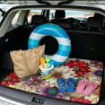 thumbnail image 2 of XYZCANDO Bohemian Floral Cargo Liner 29" x 39", Easy Clean Universal Trunk Protection, All Weather Non-Slip Polyester Trunk Carpet for SUVs, 2 of 7
