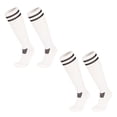 thumbnail image 1 of Paquete de 2 calcetines de béisbol de softbol de fútbol para jóvenes, niños y adultos, calcetines multideportivos (blanco), 1 of 5