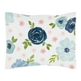 thumbnail image 5 of Sweet Jojo Designs Watercolor Floral Blue Pink White Toddler Bed Comforter 5 Piece Bedding Set, 5 of 5