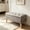 Grey + Velvet fabric, variant on AUU 32" Square Storage Ottoman Bench with Built-in Tray – Upholstered Footrest & End-of-Bed Bench with Modern Stitching, Extra Storage for Living Room or Bedroom