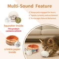 thumbnail image 3 of kashima and Peanuts Bun Toy, Crinkle Sound Catnip Toys, Interactive cat Exercise Kicker Toys, 3 of 5