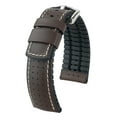 thumbnail image 2 of Hirsch Tiger Leather Watch Strap - Brown - L - 18mm - Shiny Silver Buckle - Calf Leather - Performance Band, 2 of 9