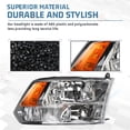 thumbnail image 6 of Chrome Quad Amber Headlights for 2009-2018 Dodge Ram 1500 2500 3500 Headlamps, 6 of 8