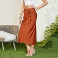 thumbnail image 4 of Amvlyk Wrap Skirts for Women Solid Color High Waist Cropped Skirt Summer Cool Trendy Skirt Drawstring Fashion Casual Skirt for Beach Date Going Out Party Walking, 4 of 4