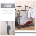 thumbnail image 6 of OFFIGAM Foldable Laundry Basket Grey Mesh Design Portable and Dirty Clothes Hamper 1 Piece, 6 of 8