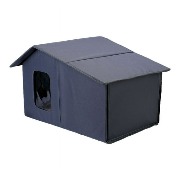 Pet Shelter Foldable Warm Cat House for Outdoor Cats Cat Bed A