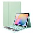 thumbnail image 1 of Funda de teclado para Samsung Galaxy Tab S6 Lite de 10,4 pulgadas 2022/2020, teclado desmontable transparente retroiluminado con panel táctil, verde, 1 of 7