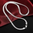 thumbnail image 3 of EOEMY 925 Sterling Silver Women Men Snake Chain Necklace Fashion Jewelry 20-60Cm-18Cm Bracelet Size, 3 of 4