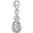 thumbnail image 3 of Sterling Silver Amore La Vita Rhodium-Plated Polished Pineapple Charm (37 X 8) Made In Thailand qcc598, 3 of 6
