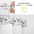 thumbnail image 5 of Sea Coral Shells Starfish No Hook Shower Curtain with Snap in Liner, Waterproof Fabric Shower Curtains, Summer Nautical Coastal Watercolor Shower Curtain Set Top See Through for Bathroom 48"x72", 5 of 8