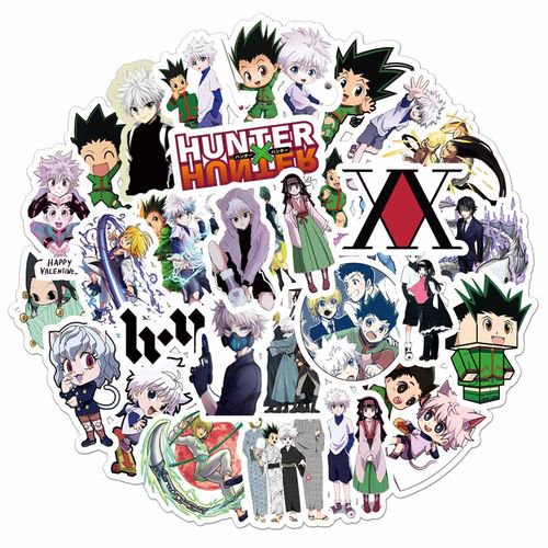taicanon 50pcs hunter x hunter anime stickers diy waterproof laptop skateboard luggage cup graffiti decal walmart com