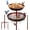 bronze 2-in-1, variant on Bird Bath for Outside, Bronze, 12 Inch Freestanding Garden Birdbath | Metal bird bath with floral scroll 5-Pronged Base Deep large bowl for birds drinking & bathing Yard patio landscape decor