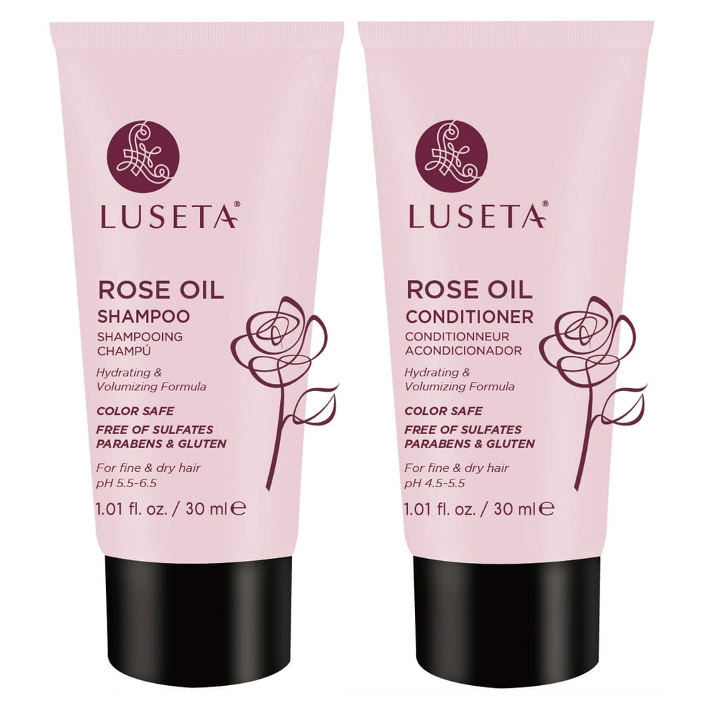 Luseta Luseta Rose Oil Shampoo and Conditioner Travel Set 2 x 1.01oz