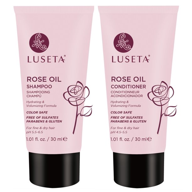 Luseta Luseta Rose Oil Shampoo and Conditioner Travel Set 2 x 1.01oz