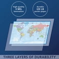 thumbnail image 3 of Mapa mundial laminado - 18"" x 29"" - Mapa mural del mundo - Hecho en los EE.UU., 3 of 5