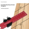 thumbnail image 6 of Woodworking Ruler Precision Pocket Ruler Metal Slide Rule Inch & Metric T Type Scribing Ruler Square Ruler T Track Ruler, 6 of 9