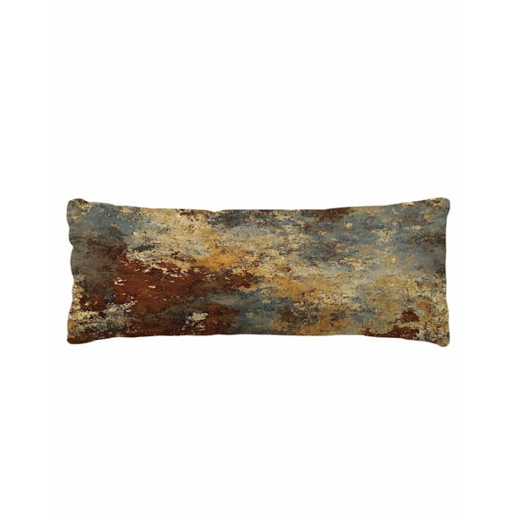 Brown Gray Body Pillow Cover 20 x 54 Inch Decorative Pillow Cover Rustic Abstract Gradient Mottled Texture Lumbar Pillowcase Seasonal Rectangle Cushion Case for Couch Sofa Bed Living Room