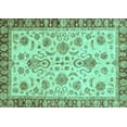 thumbnail image 1 of Ahgly Company Machine Washable Indoor Rectangle Abstract Turquoise Blue Modern Area Rugs, 5' x 8', 1 of 4