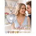 thumbnail image 5 of KeyStyle Heart Locket Necklace for Women Personalized Photo Necklaces with Picture Inside Christmas Jewelry Gifts for Mom Wife, 5 of 11