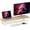 Maple, variant on 31.5 inch Dual Monitor Riser for 2 Monitors, Long Monitor Stand Riser TV Stand Riser Monitor Stand for Desk Wood & Steel Desktop Riser Desk Organization Home Office