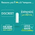 thumbnail image 4 of o.b. Tampons Multi-Pack, Regular, Unscented, 40 Ct, 4 of 6
