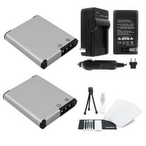 D-LI92 Battery 2-Pack Bundle with Rapid Travel Charger and UltraPro Accessory Kit for Select Pentax Cameras Including Optio I-10, WG-1, WG-2, WG-3, and WG-10