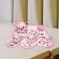 thumbnail image 4 of TISHITA Simulated Tea Toy Kids Tea Set for Little Girls Metal Pretend Play Toy Tea Party Set for Girls, 4 of 9