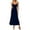 Z-Dark Blue724, variant on JIAYUE Women's Dress Bohemian Style Summer Slim Fit Spaghetti Strap Square Collar Casual Ankle-Length Flowy Hem Stylish Female Dresses